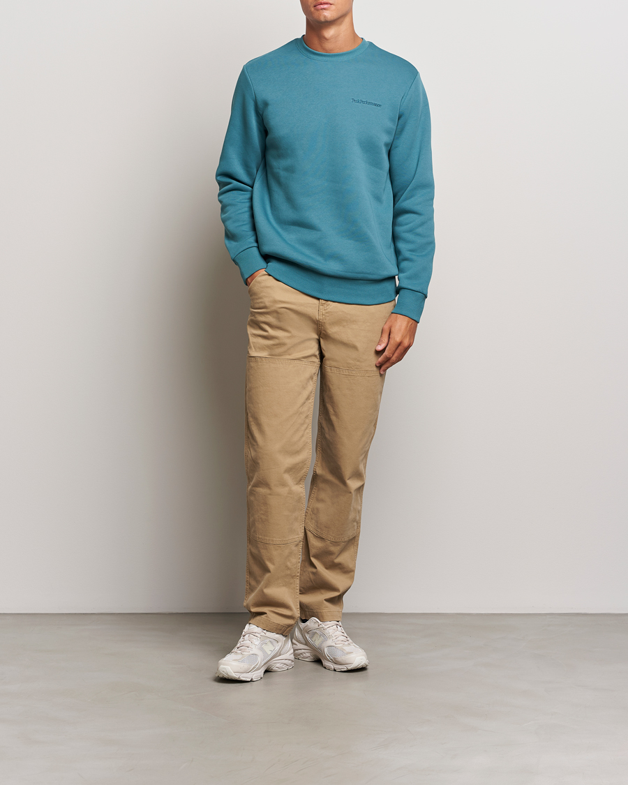 Herren | Pullover | Peak Performance | Original Logo Crew Neck Sweatshirt Hydro Fresh