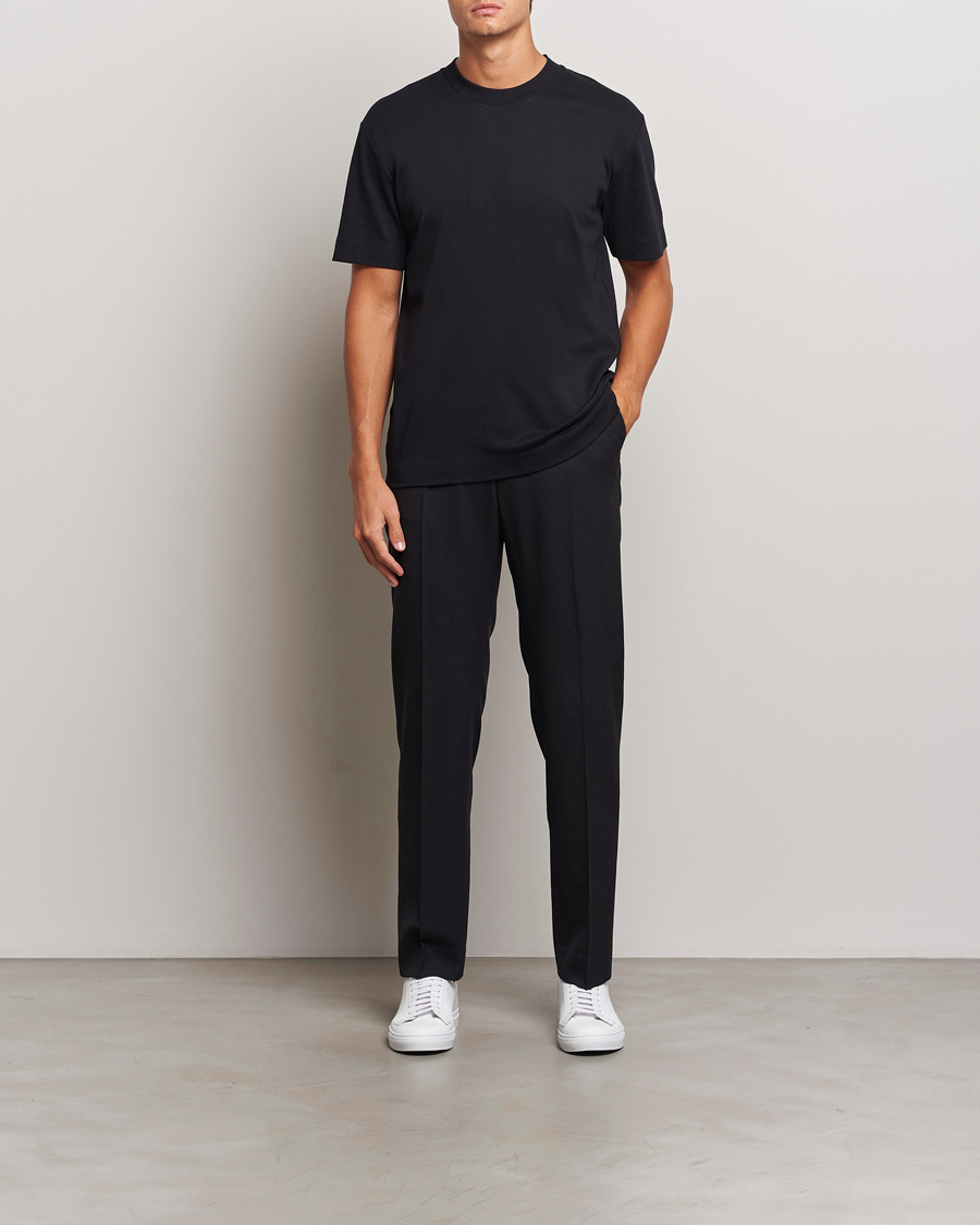 Herren | T-Shirts | Sunspel | Heavy Weight Supima Cotton T-Shirt Black