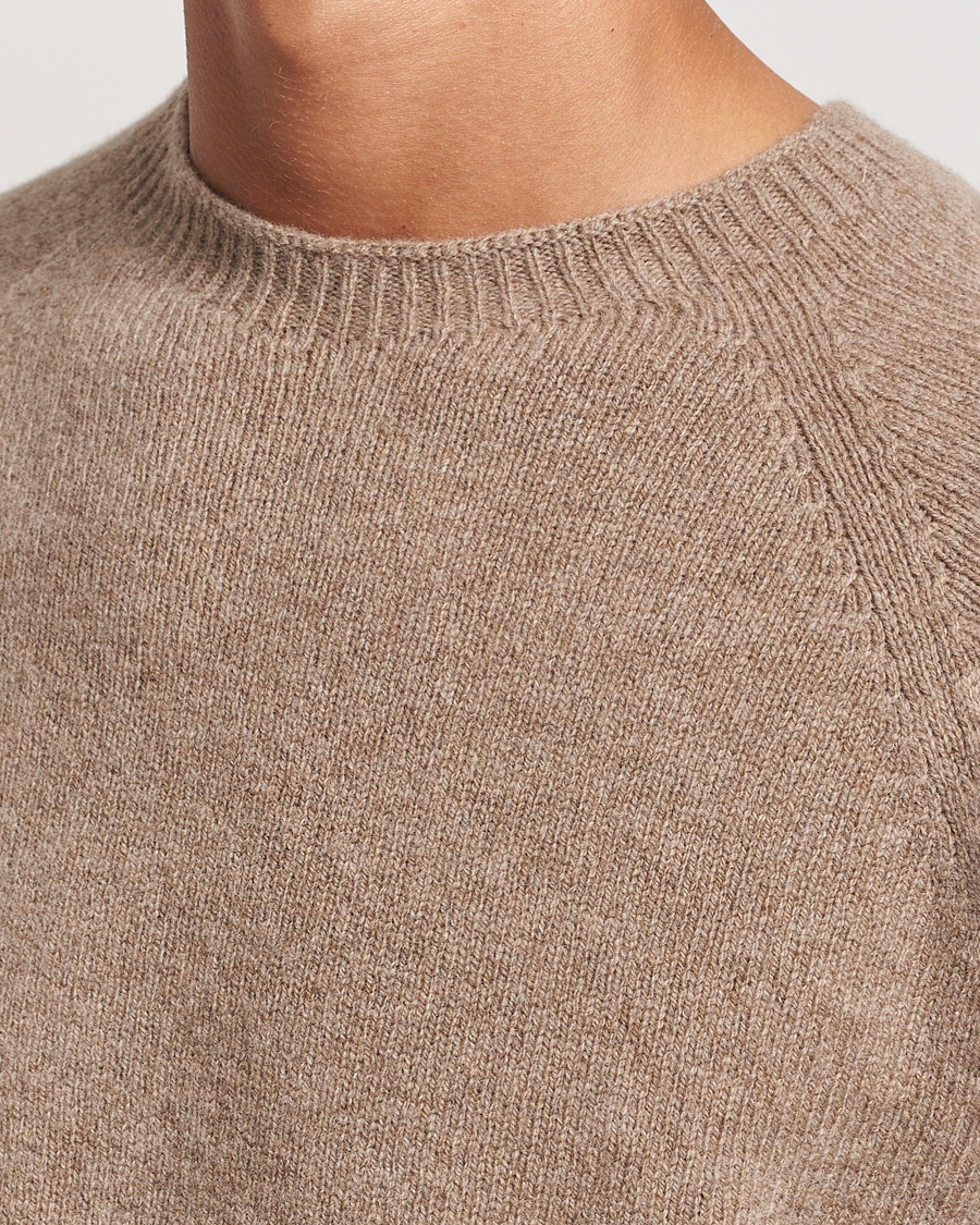 Herren | Pullover | Sunspel | Lambswool Crewneck Sandstone