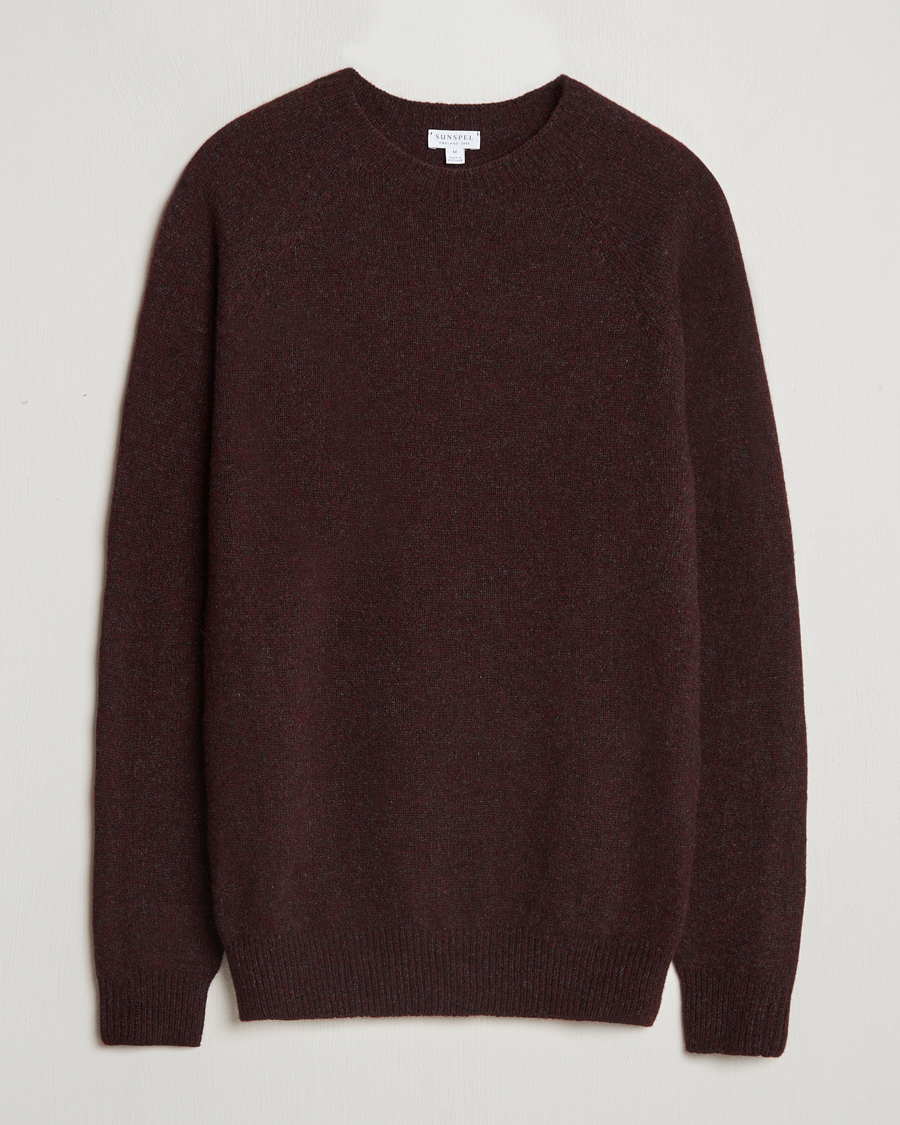 Herren | Pullover | Sunspel | Lambswool Crewneck Port Twist