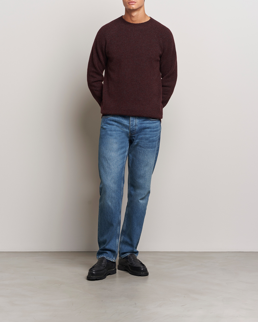 Herren | Pullover | Sunspel | Lambswool Crewneck Port Twist