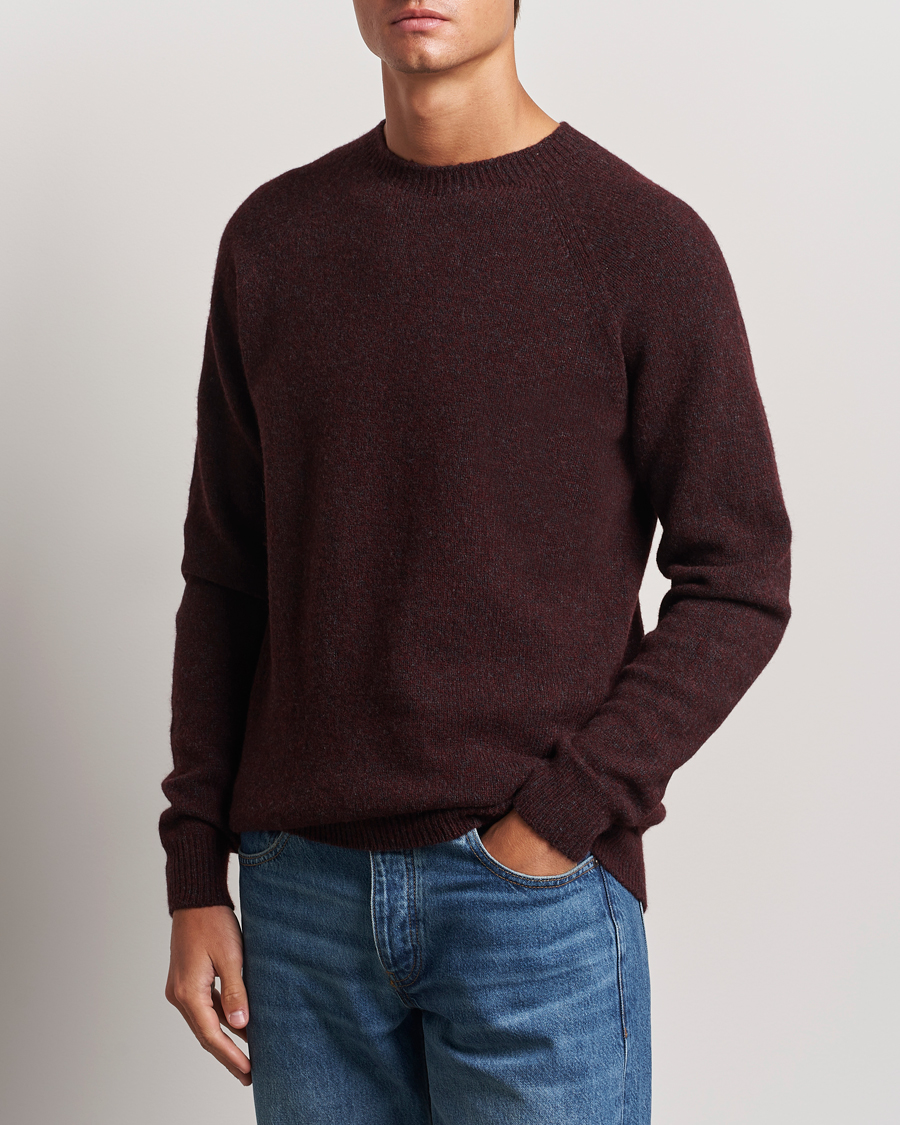 Herren | Pullover | Sunspel | Lambswool Crewneck Port Twist