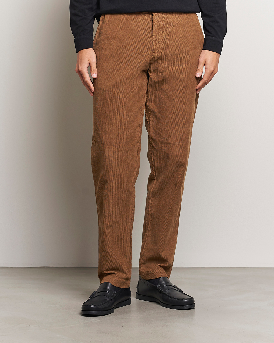Herren | Hosen | Sunspel | Corduroy Chore Trousers Sandstone