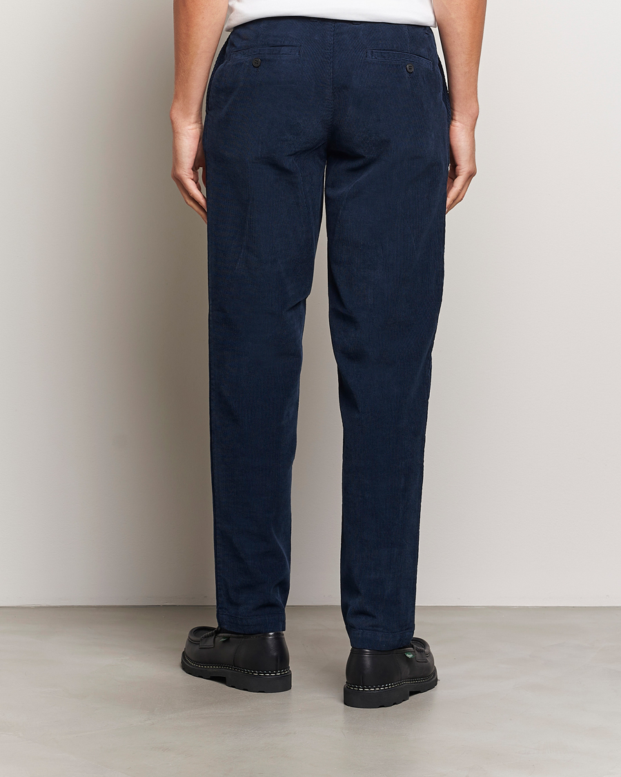 Herren | Hosen | Sunspel | Corduroy Chore Trousers Navy