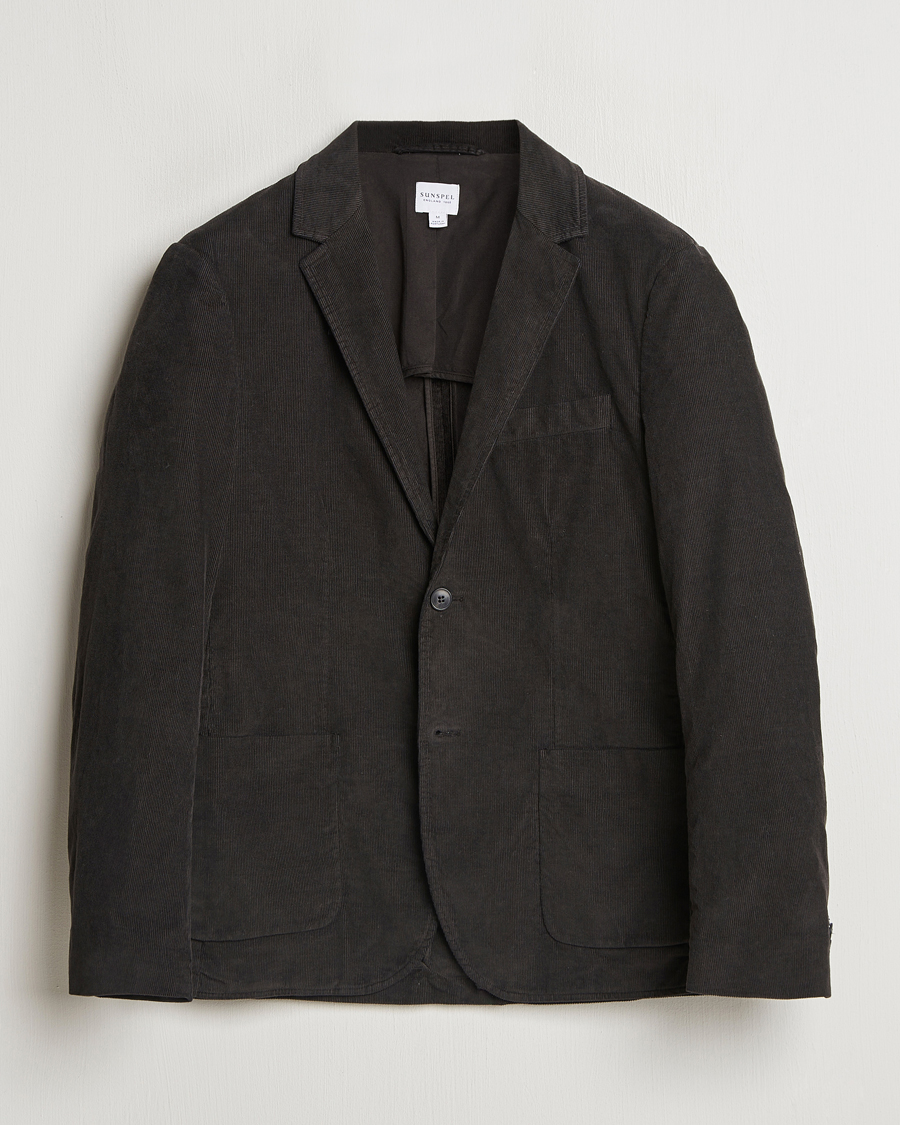 Herren | Sakkos | Sunspel | Relaxed Corduroy Blazer Coffee