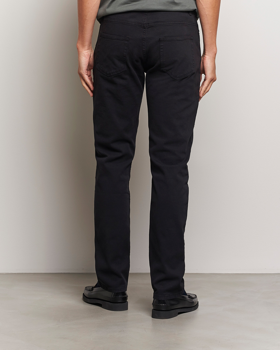 Herren | Hosen | Sunspel | Five Pocket Cotton Twill Trousers Black