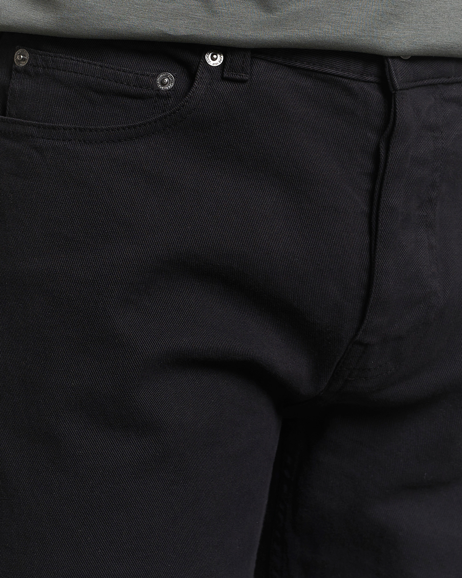 Herren | Hosen | Sunspel | Five Pocket Cotton Twill Trousers Black