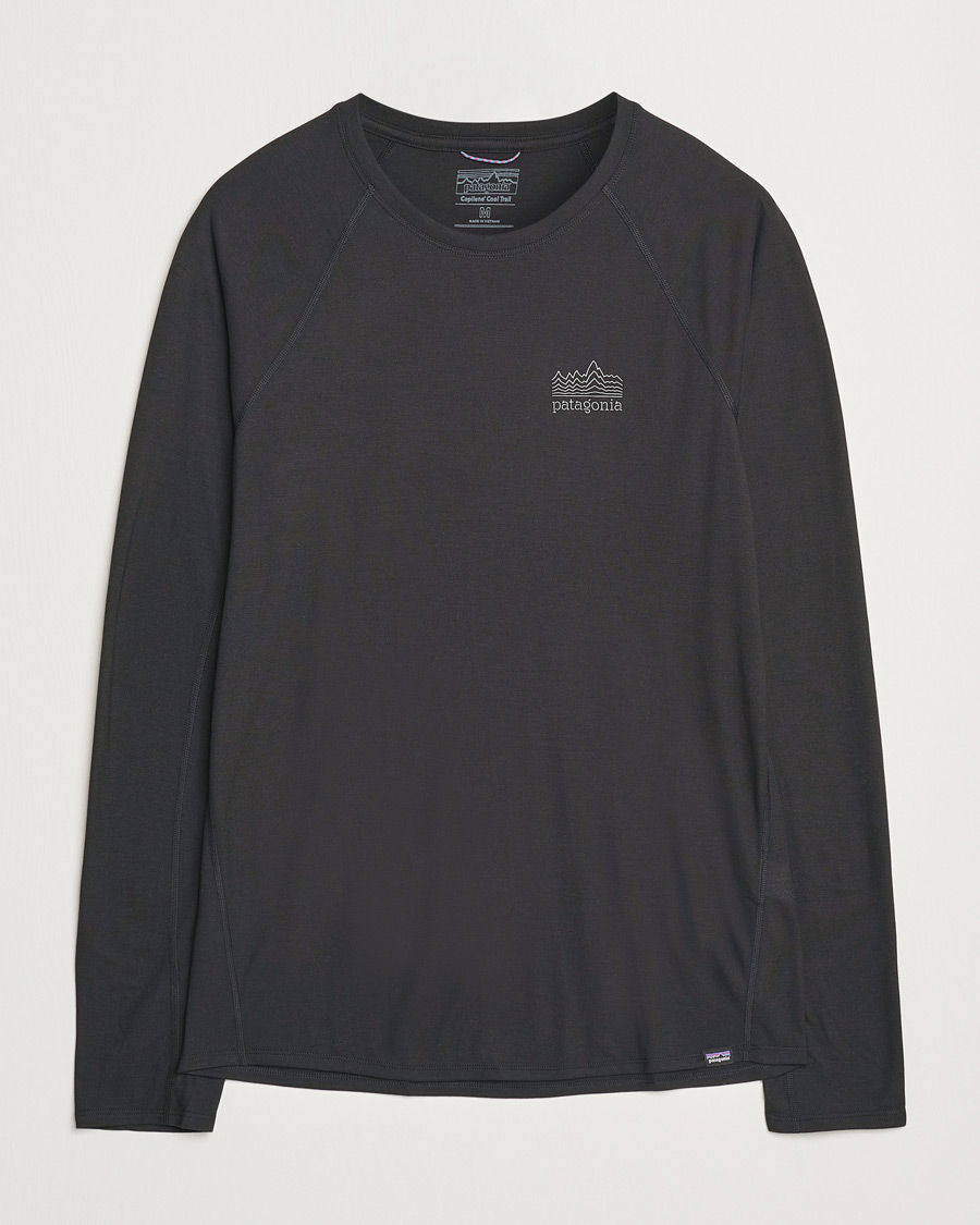 Herren | T-Shirts | Patagonia | Long Sleeve Cap Cool Trail Graphic Shirt Black