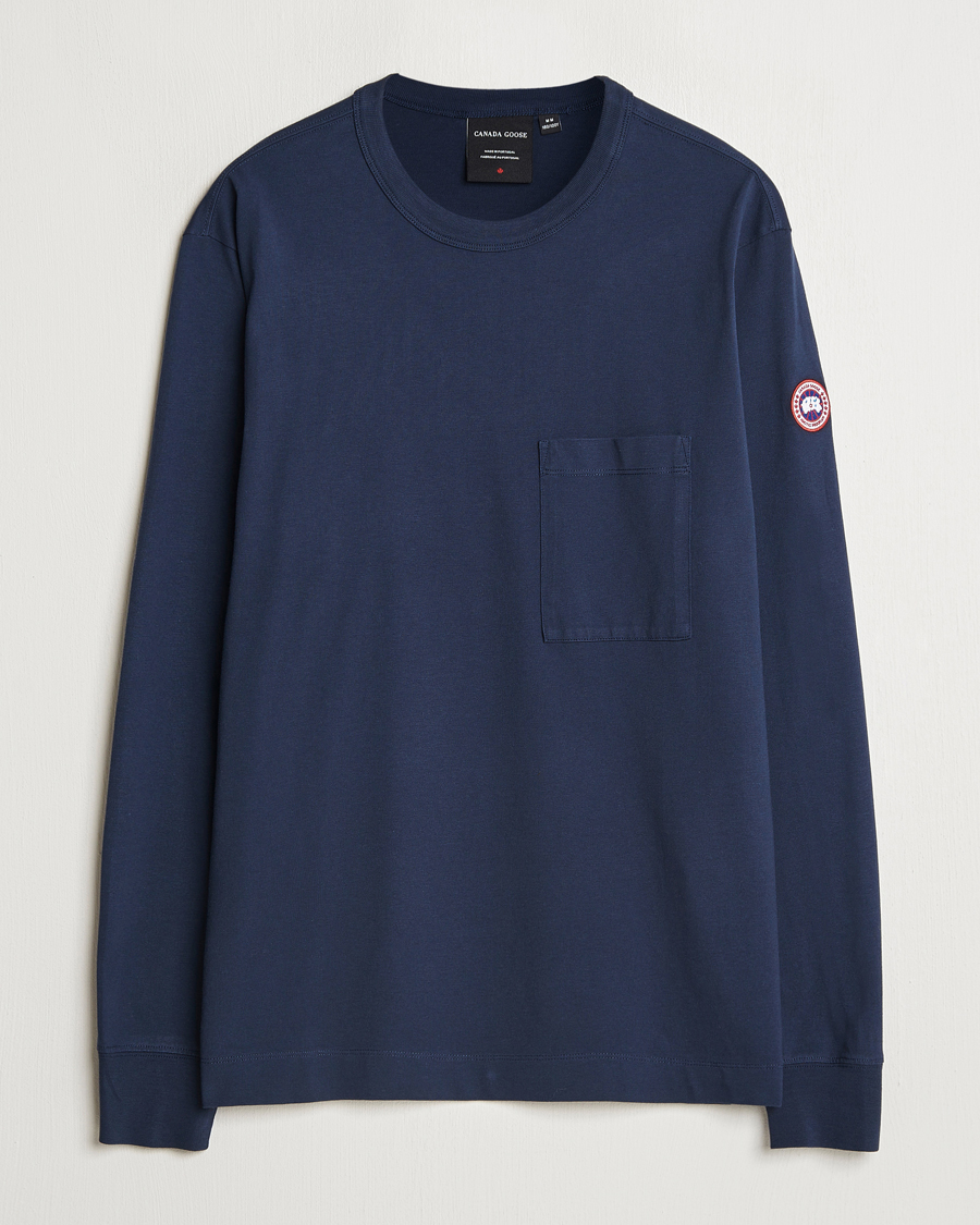 Herren | T-Shirts | Canada Goose | Gladstone Long Sleeve T-Shirt Atlantic Navy