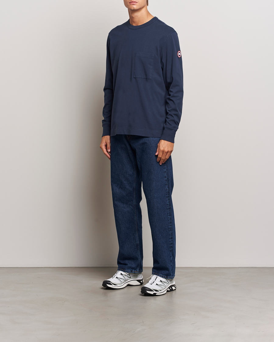 Herren | T-Shirts | Canada Goose | Gladstone Long Sleeve T-Shirt Atlantic Navy