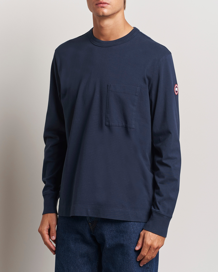 Herren | T-Shirts | Canada Goose | Gladstone Long Sleeve T-Shirt Atlantic Navy