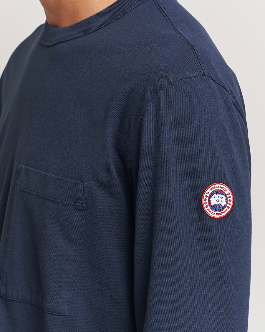 Herren | T-Shirts | Canada Goose | Gladstone Long Sleeve T-Shirt Atlantic Navy
