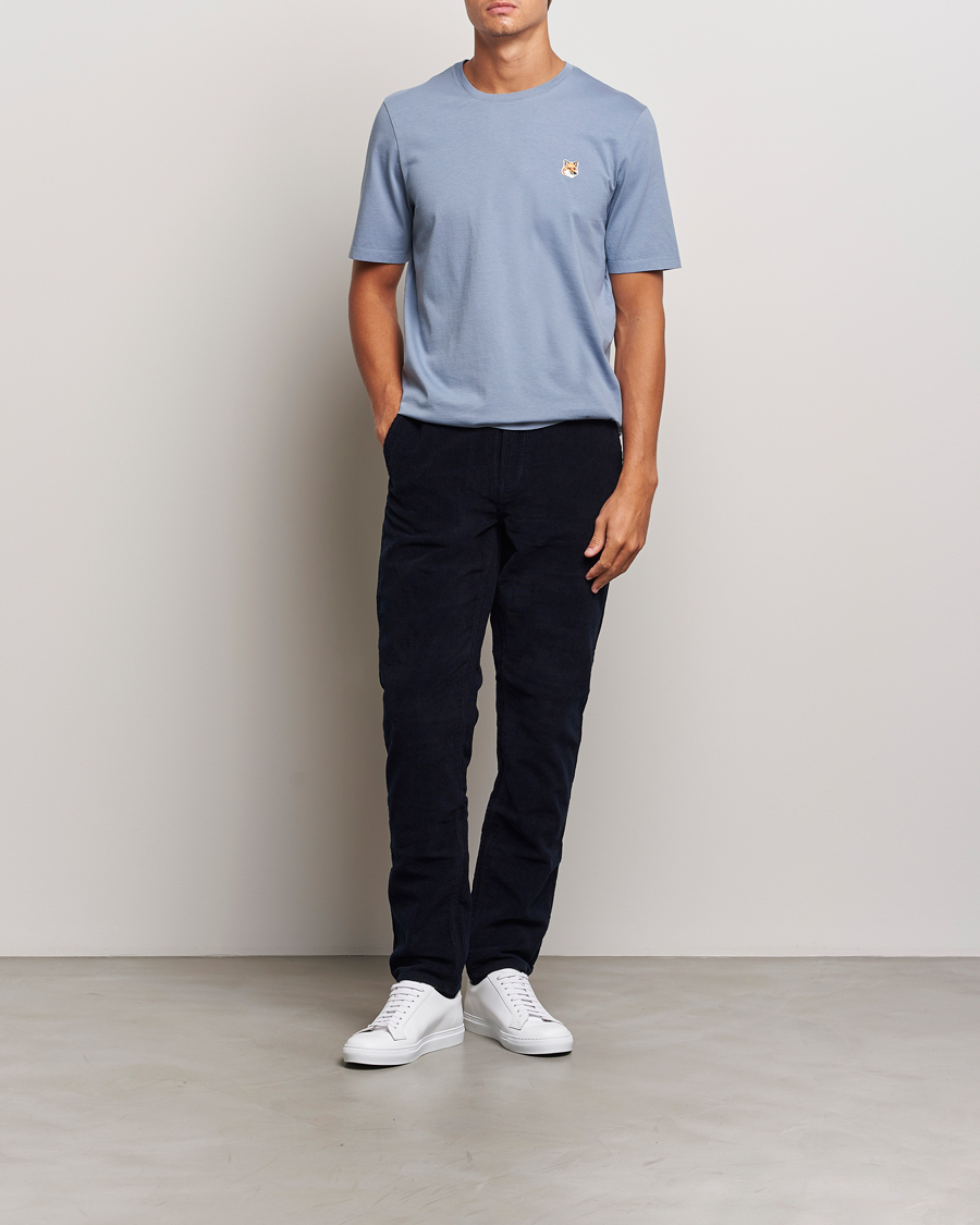 Herren | T-Shirts | Maison Kitsuné | Fox Head T-Shirt Moonlight Blue