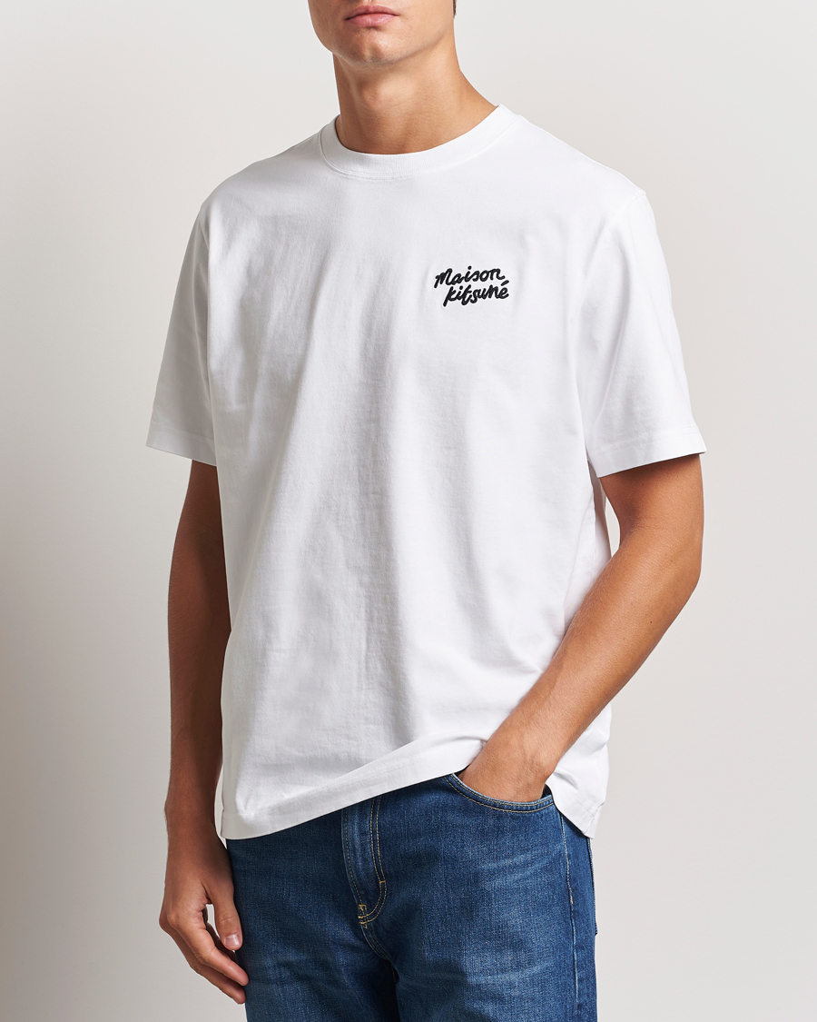 Herren | T-Shirts | Maison Kitsuné | Mini Handwriting T-shirt White