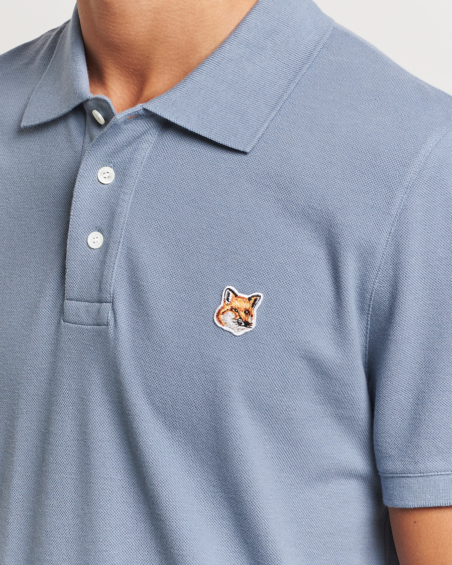 Herren | Poloshirts | Maison Kitsuné | Fox Head Polo Moonlight Blue