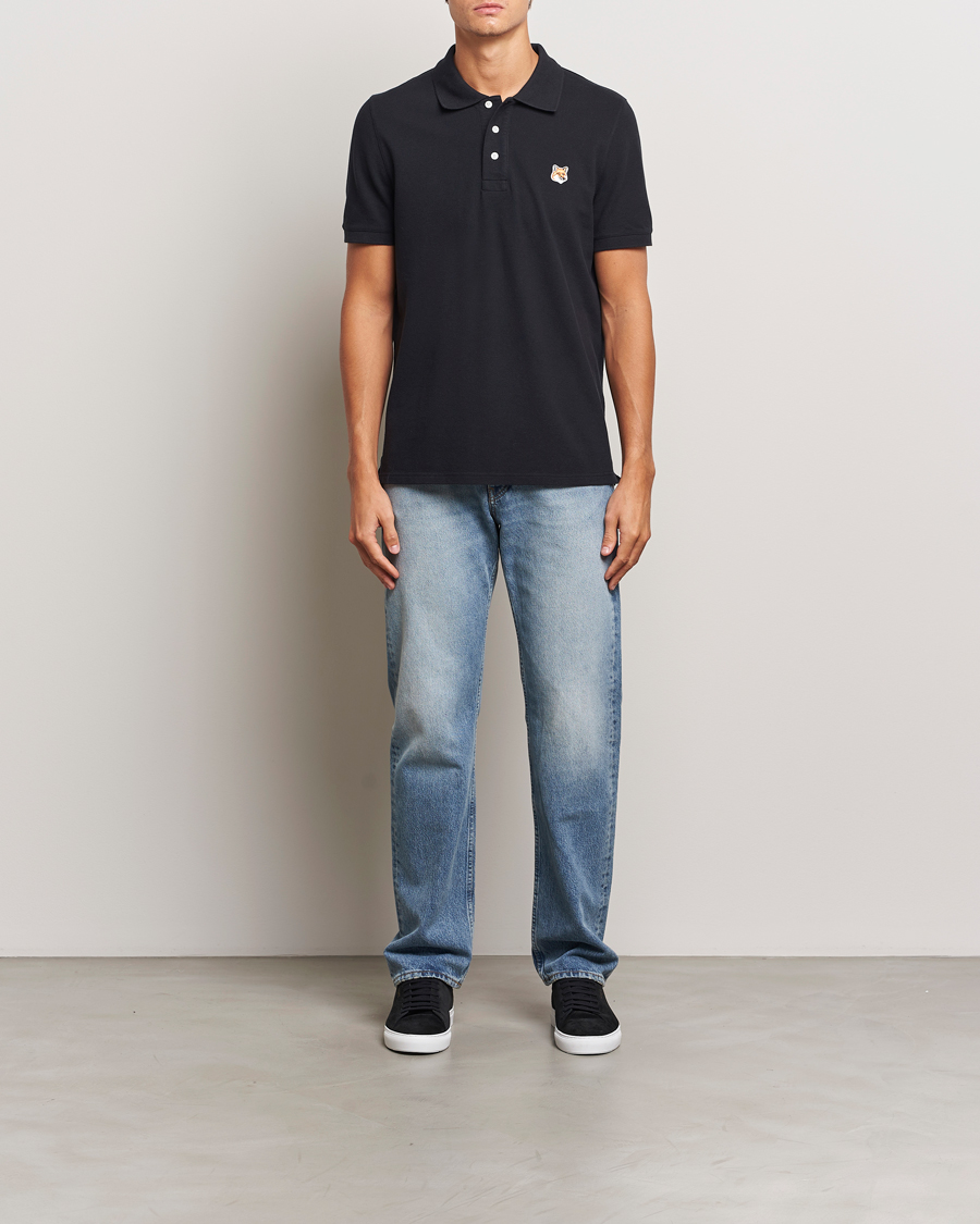 Herren | Poloshirts | Maison Kitsuné | Fox Head Polo Black