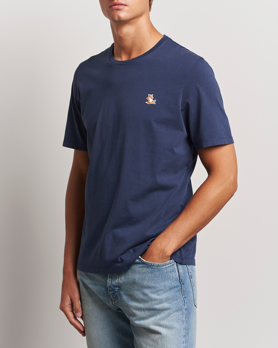 Herren | T-Shirts | Maison Kitsuné | Chillax Fox T-Shirt Eclipse Blue