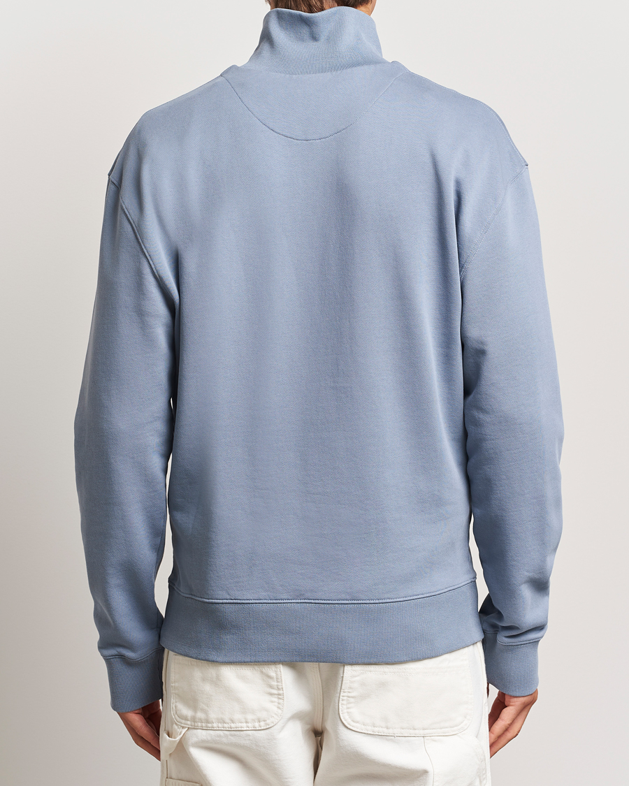 Herren | Pullover | Maison Kitsuné | Fox Head Half Zip Sweatshirt Moonlight Blue