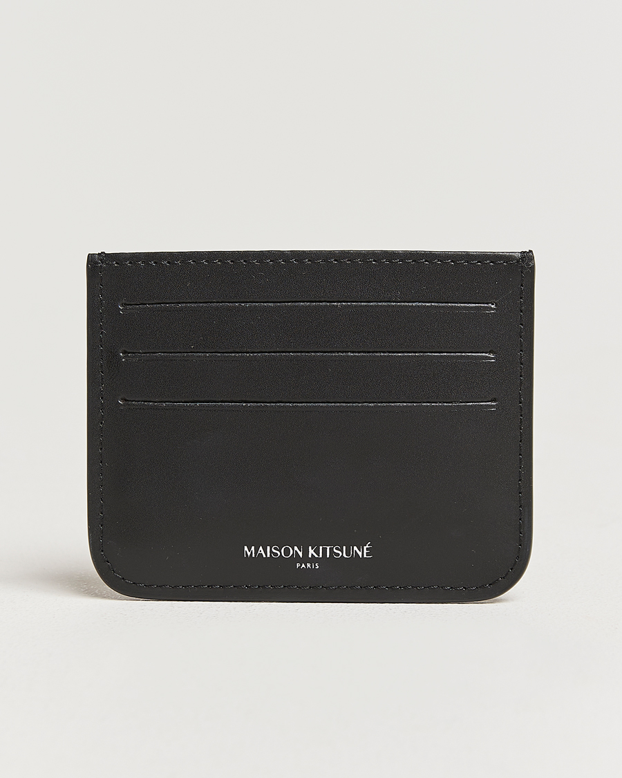 Herren | Maison Kitsuné Fox Head Card Holder Black | Maison Kitsuné | Fox Head Card Holder Black