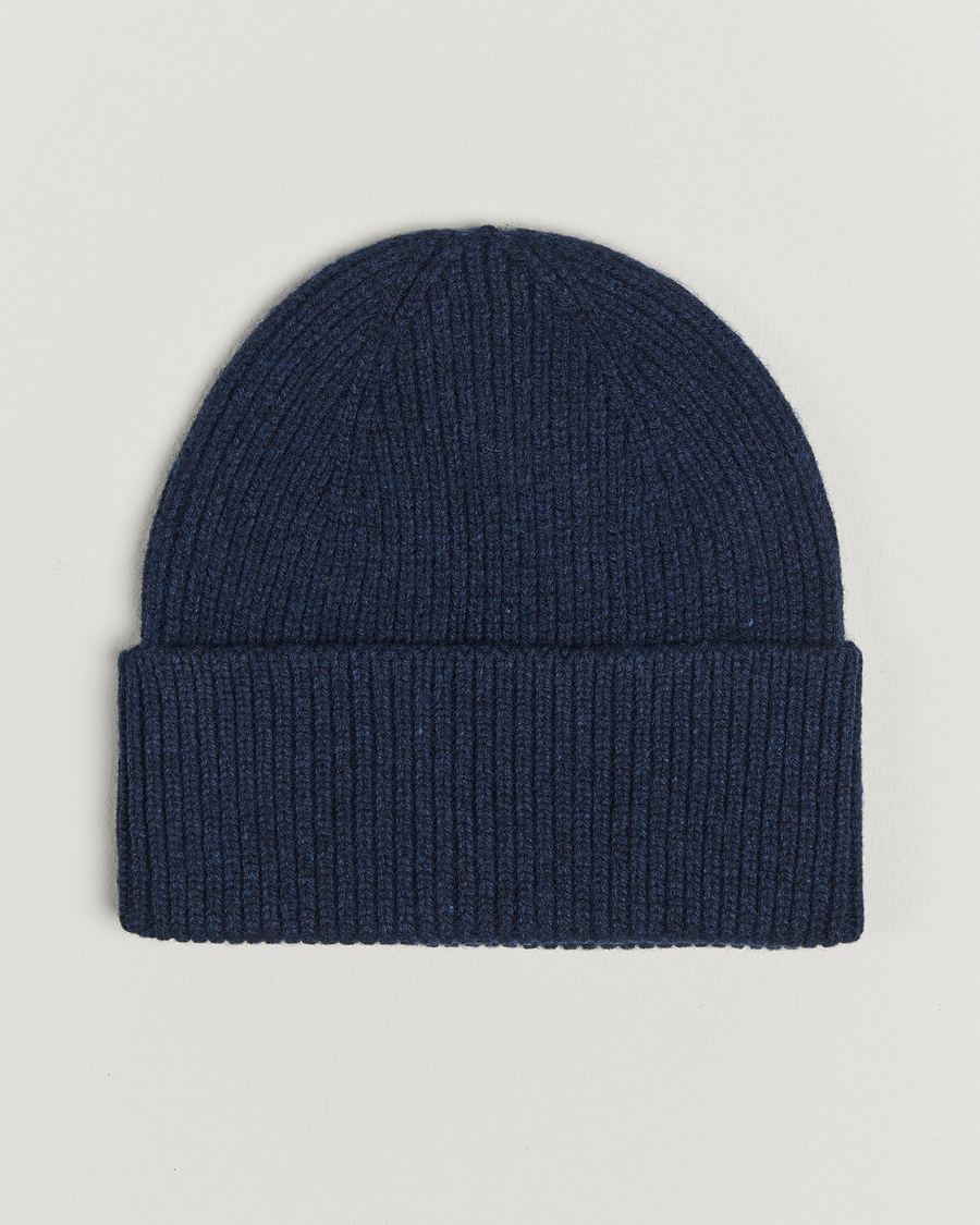 Herren | Mützen | Colorful Standard | Merino Wool Beanie Marine Blue