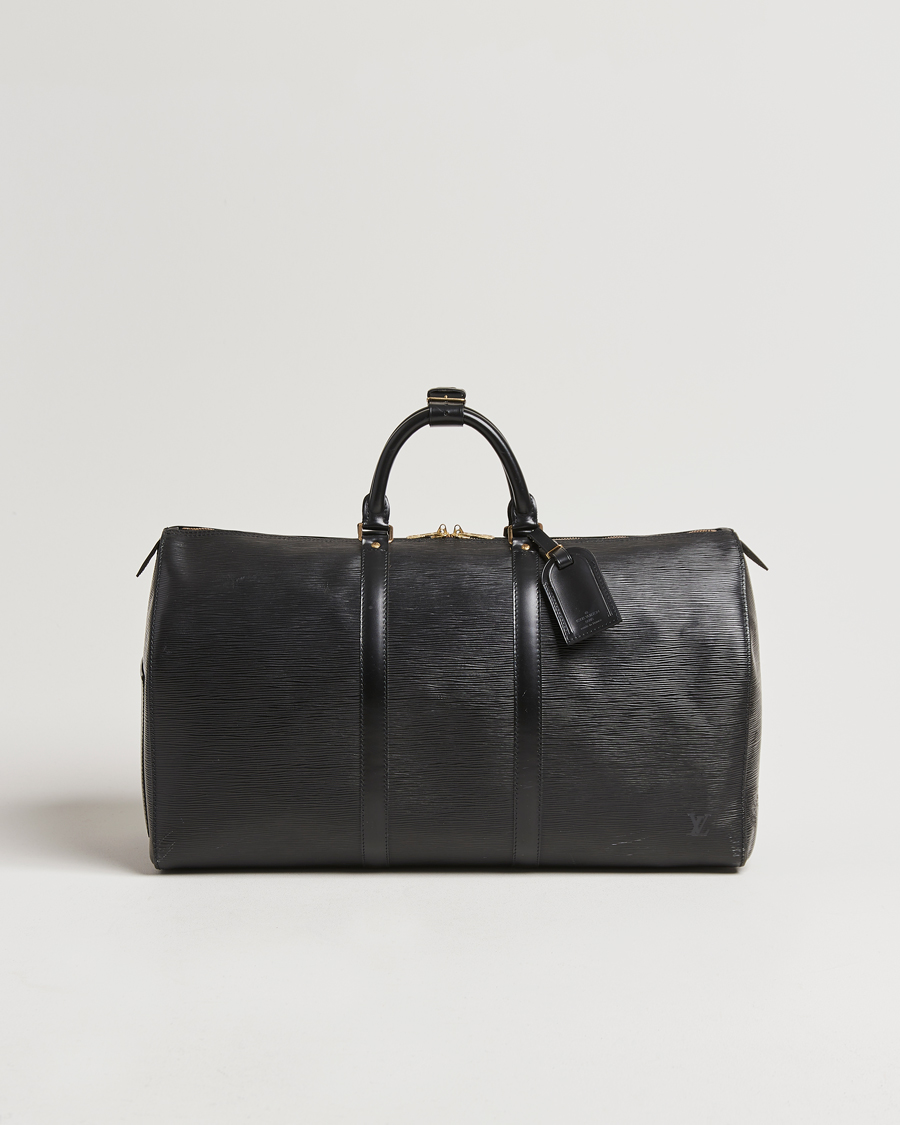 Herren | Louis Vuitton Pre-Owned Keepall 50 Epi Leather Travel Bag Black | Louis Vuitton Pre-Owned | Keepall 50 Epi Leather Travel Bag Black