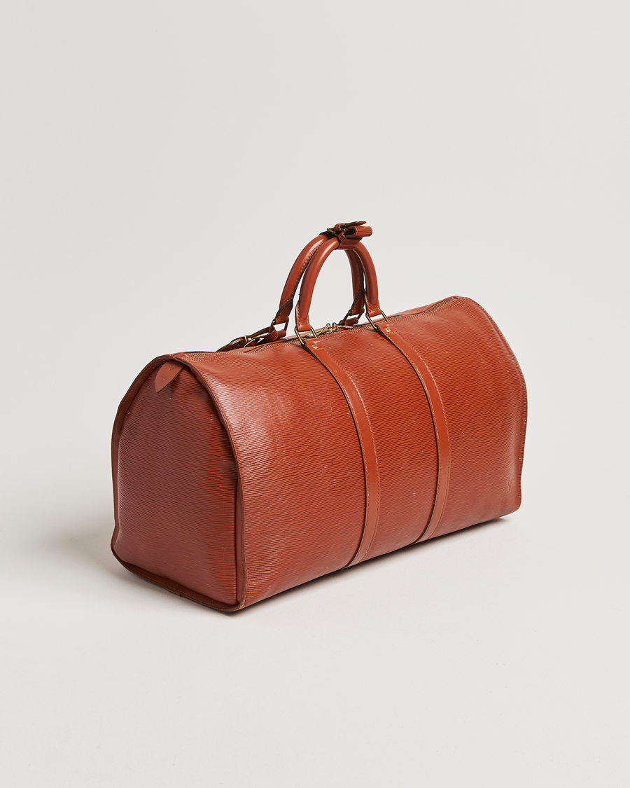 Herren | Louis Vuitton Pre-Owned Keepall 50 Epi Leather Travel Bag Brown | Louis Vuitton Pre-Owned | Keepall 50 Epi Leather Travel Bag Brown