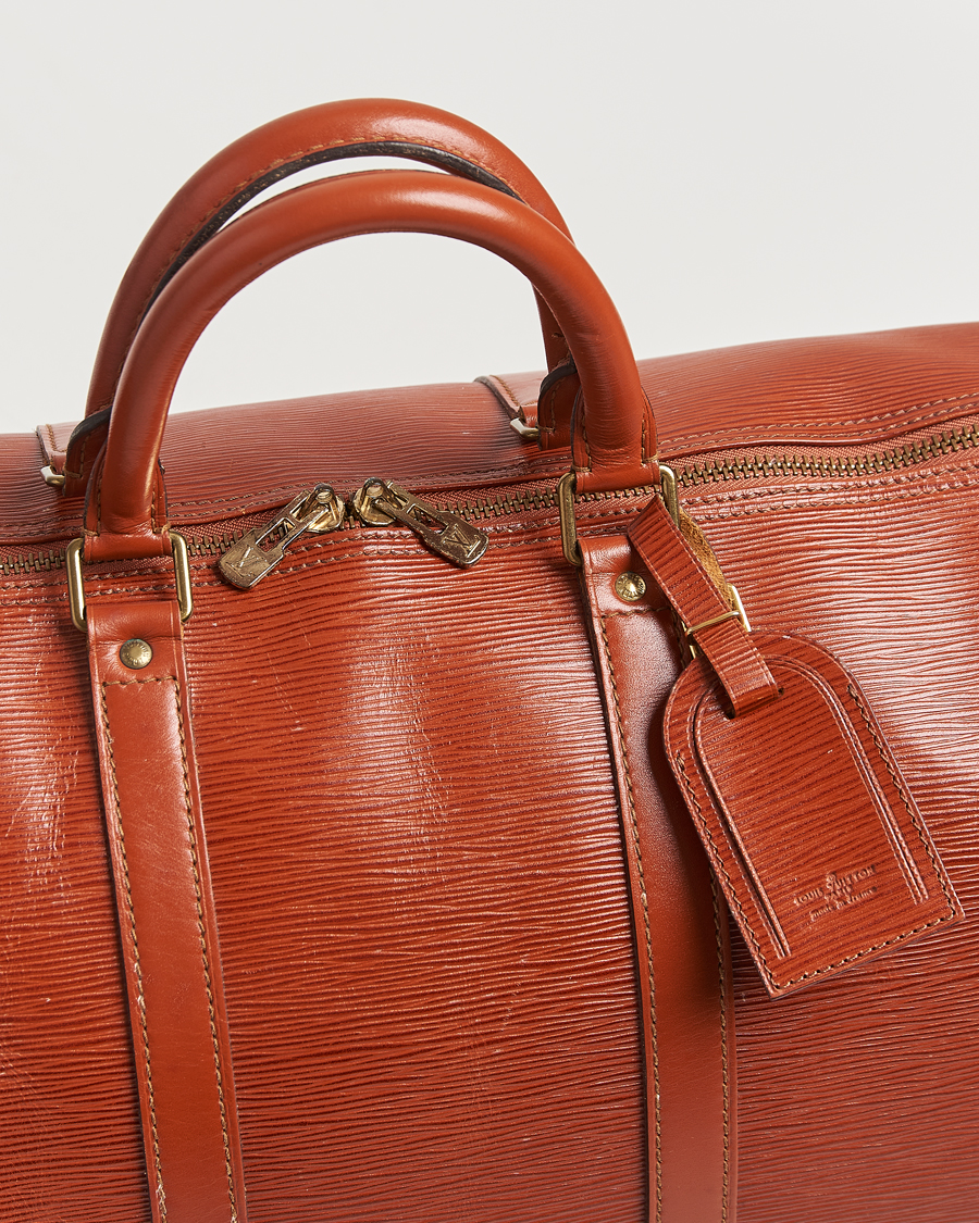 Herren | Louis Vuitton Pre-Owned Keepall 50 Epi Leather Travel Bag Brown | Louis Vuitton Pre-Owned | Keepall 50 Epi Leather Travel Bag Brown