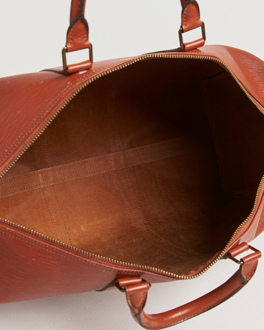 Herren | Louis Vuitton Pre-Owned Keepall 50 Epi Leather Travel Bag Brown | Louis Vuitton Pre-Owned | Keepall 50 Epi Leather Travel Bag Brown