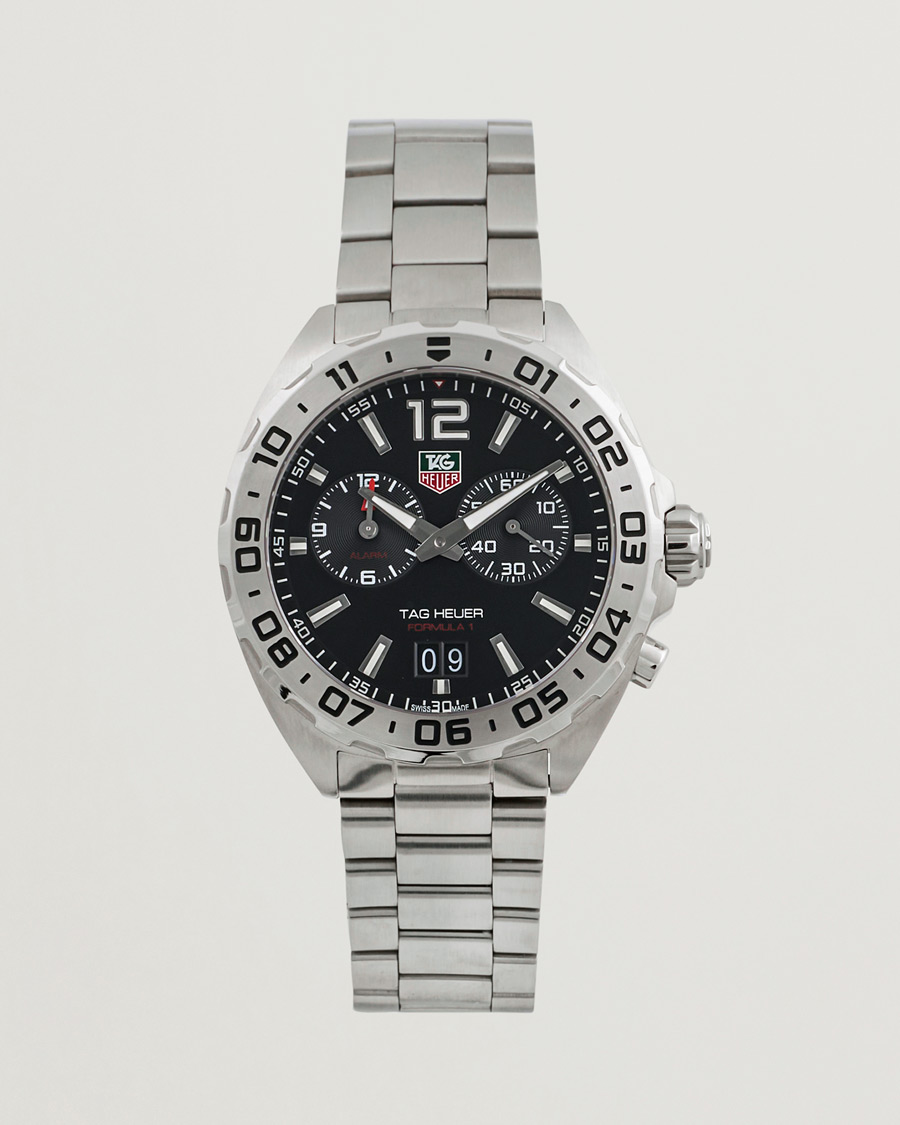 Herren | Tag Heuer Pre-Owned Formula 1 Alarm WAZ111A Silver | Tag Heuer Pre-Owned | Formula 1 Alarm WAZ111A Silver