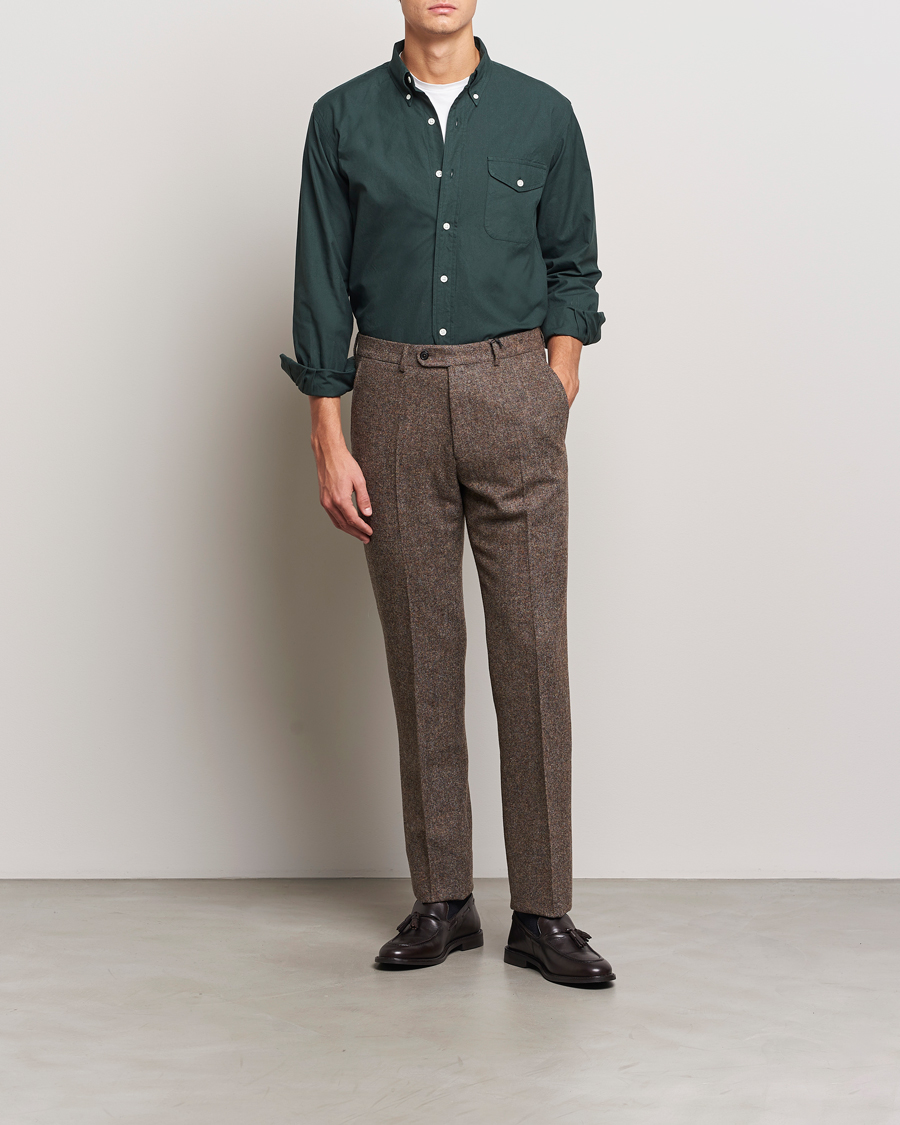 Herren | Hemden | Kamakura Shirts | Vintage Ivy Flap Pocket Shirt Dark Green