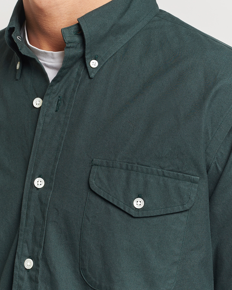 Herren | Hemden | Kamakura Shirts | Vintage Ivy Flap Pocket Shirt Dark Green
