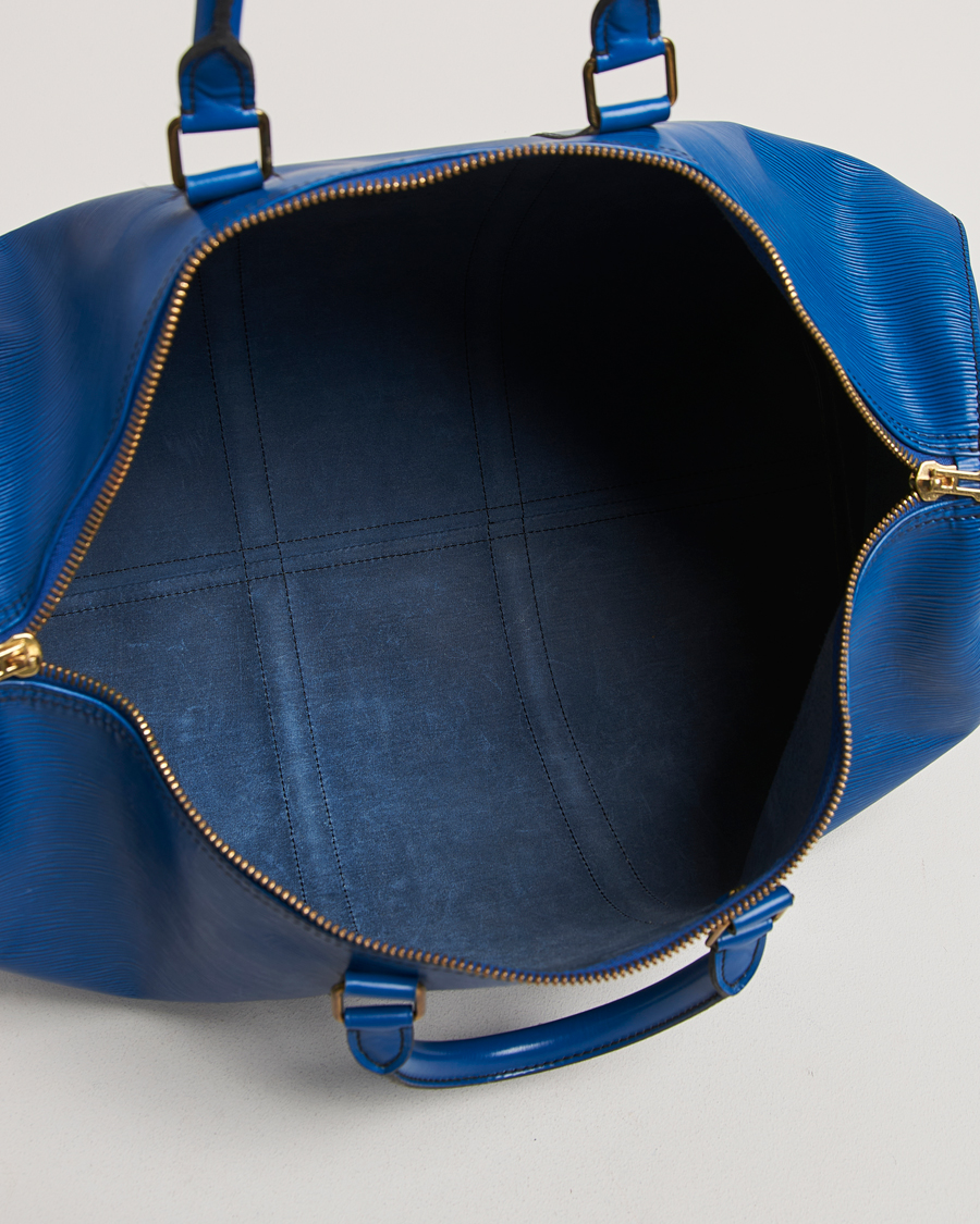 Herren | Louis Vuitton Pre-Owned Keepall 50 Epi Leather Travel Bag Blue | Louis Vuitton Pre-Owned | Keepall 50 Epi Leather Travel Bag Blue
