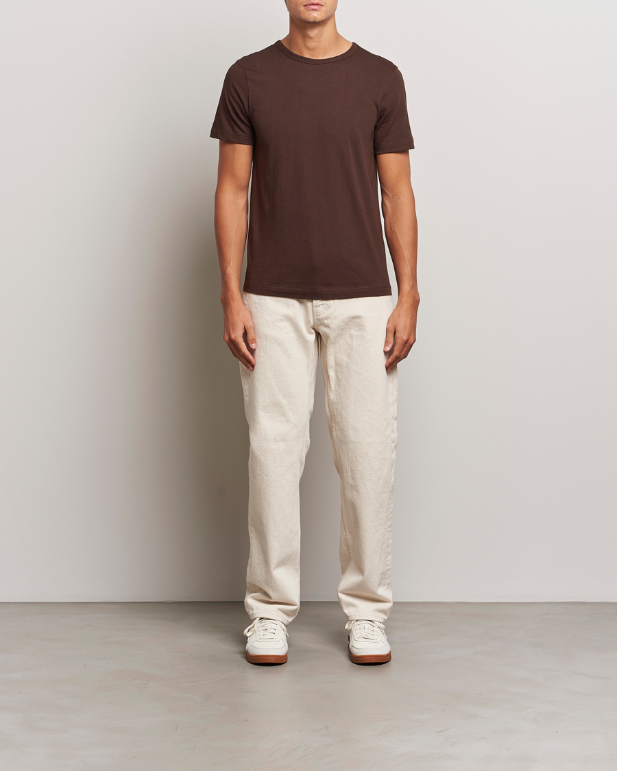 Herren | T-Shirts | Merz b. Schwanen | 1950s Classic Loopwheeled T-Shirt Coffee