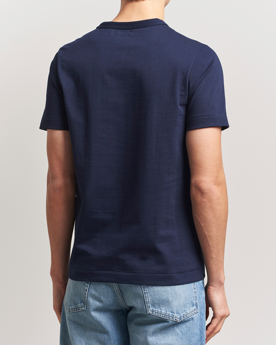 Herren | T-Shirts | Merz b. Schwanen | Relaxed Fit Loopwheeled T-Shirt Ink Blue