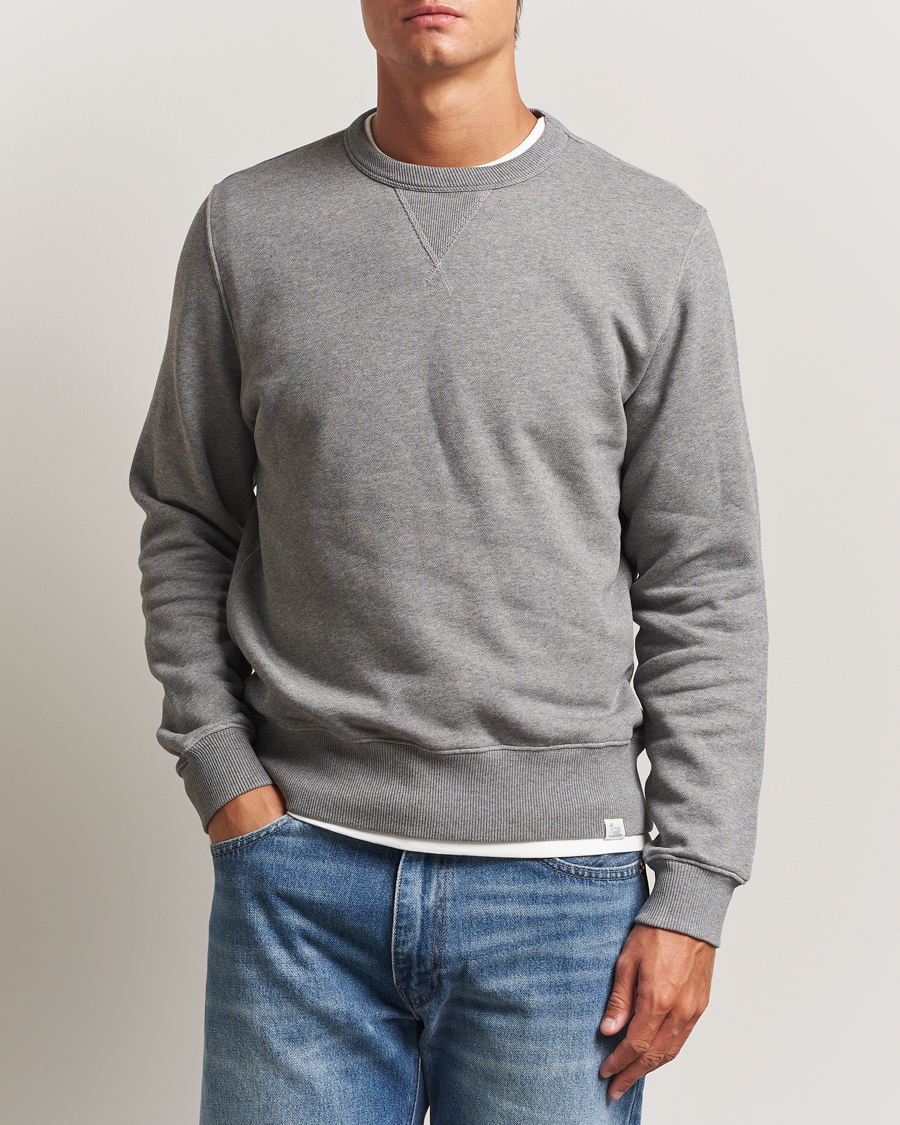 Herren | Pullover | Merz b. Schwanen | Relaxed Fit Vintage Cotton Sweatshirt Grey Melange