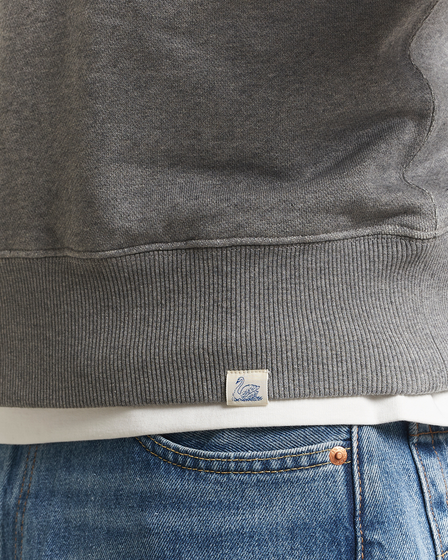 Herren | Pullover | Merz b. Schwanen | Relaxed Fit Vintage Cotton Sweatshirt Grey Melange