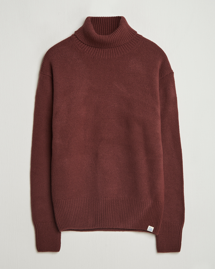 Herren | Pullover | Merz b. Schwanen | Merino/Cashmere Rollneck Bark Brown
