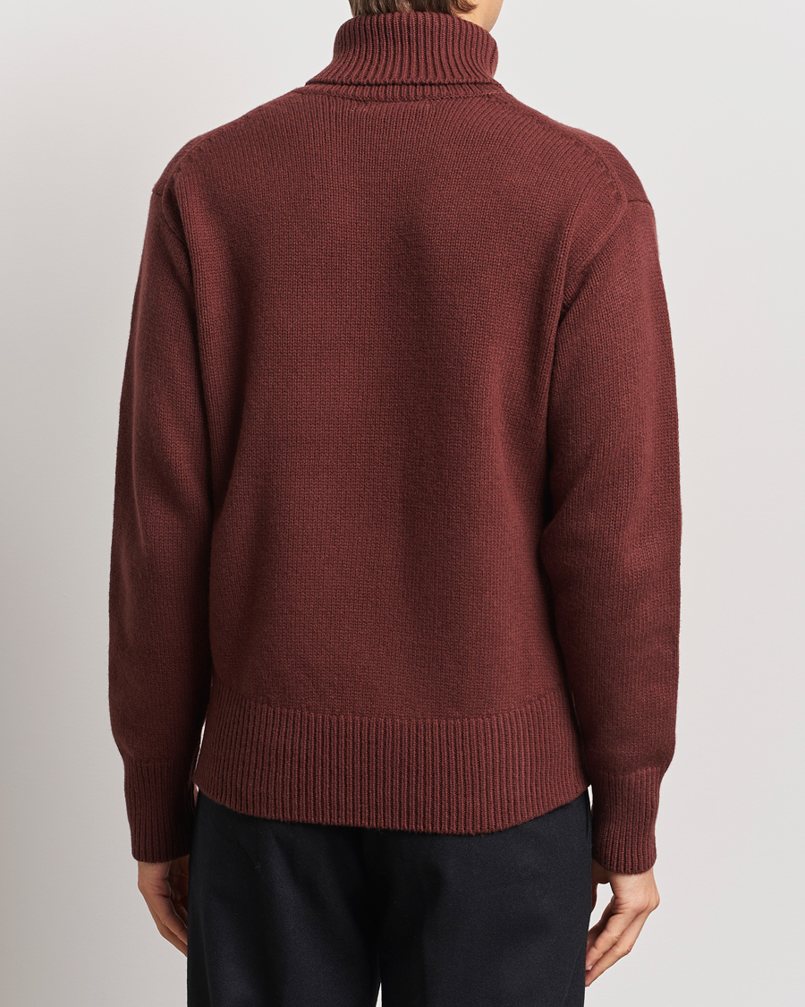 Herren | Pullover | Merz b. Schwanen | Merino/Cashmere Rollneck Bark Brown