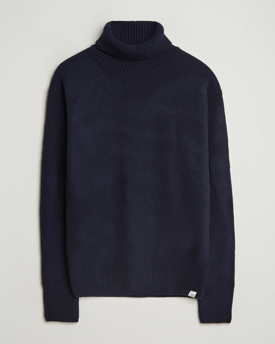 Herren | Pullover | Merz b. Schwanen | Merino/Cashmere Rollneck Dark Navy