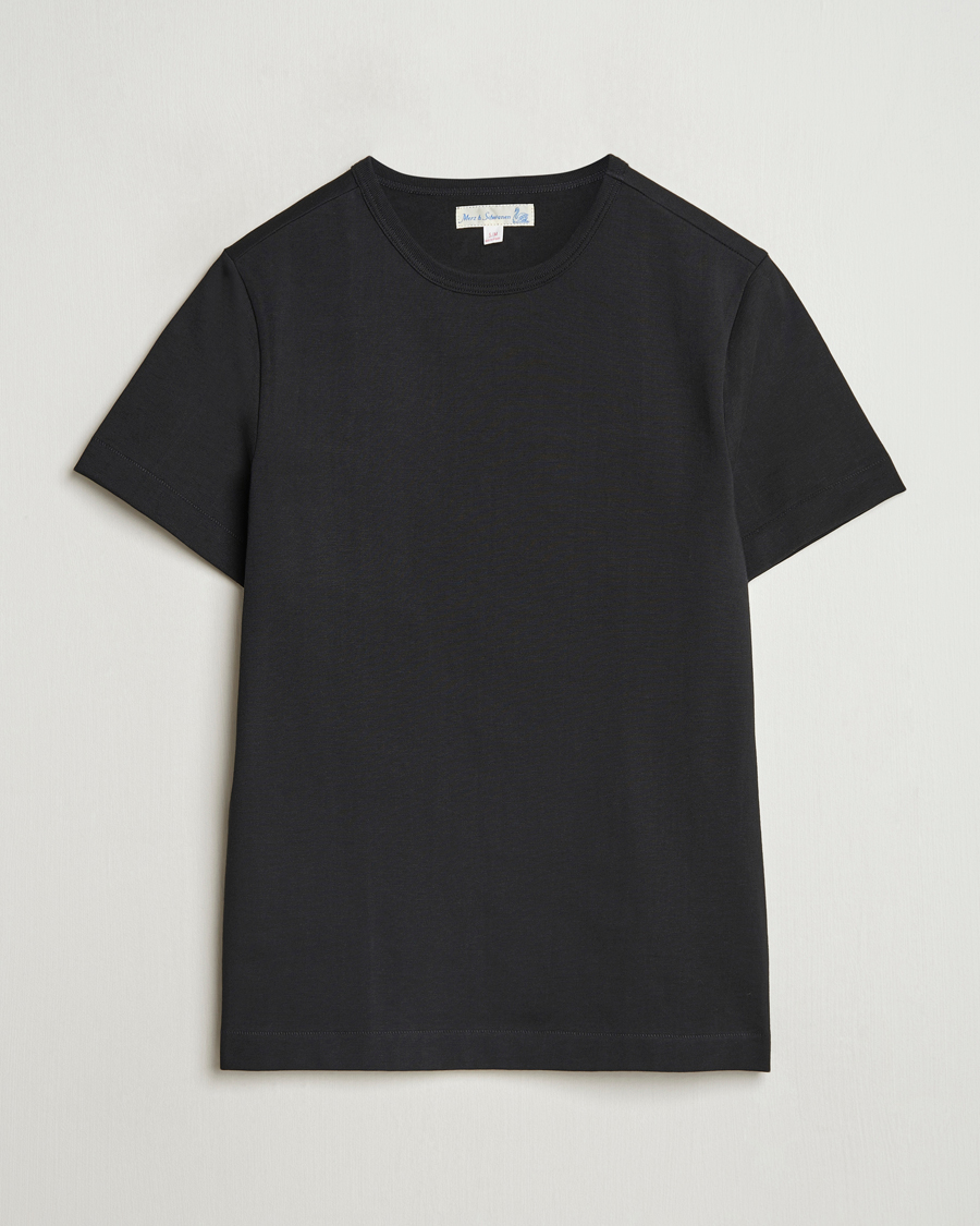Herren | T-Shirts | Merz b. Schwanen | Classic Fit Loopwheeled T-Shirt Black