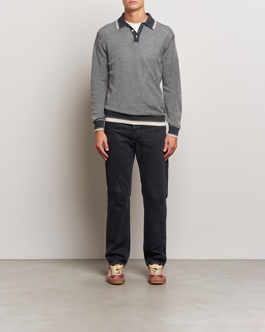 Herren | Pullover | BEAMS PLUS | Collar Line Knitted Polo Charcoal