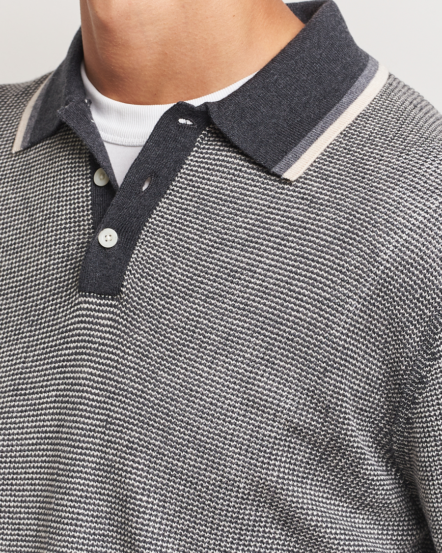 Herren | Pullover | BEAMS PLUS | Collar Line Knitted Polo Charcoal