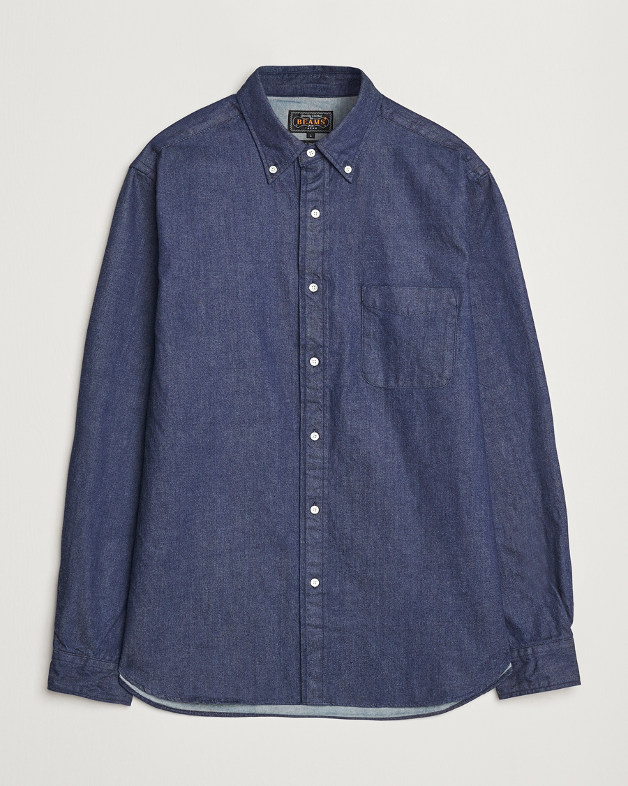 Herren | Hemden | BEAMS PLUS | Denim Button Down Shirt Dark Indigo
