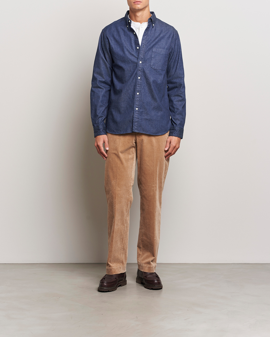 Herren | Hemden | BEAMS PLUS | Denim Button Down Shirt Dark Indigo