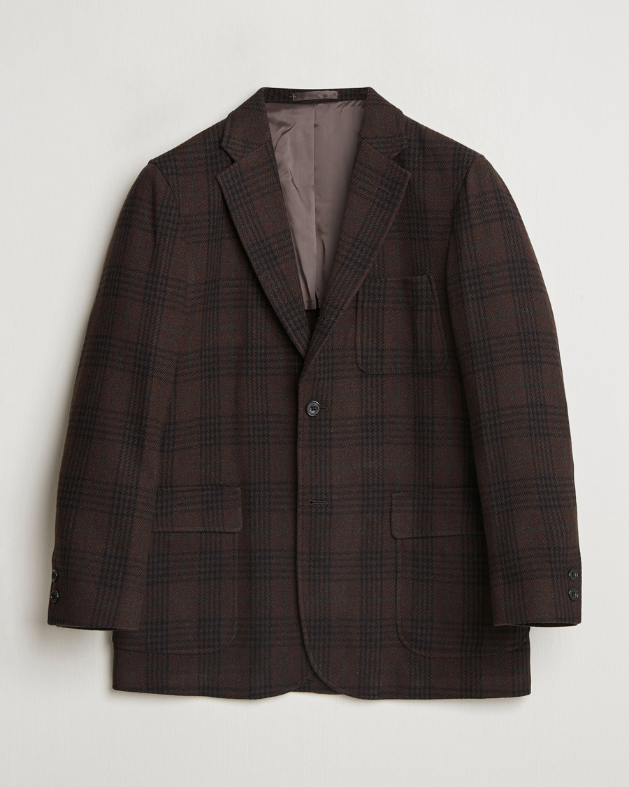 Herren | Sakkos | BEAMS PLUS | Wool Plaid Blazer Dark Brown