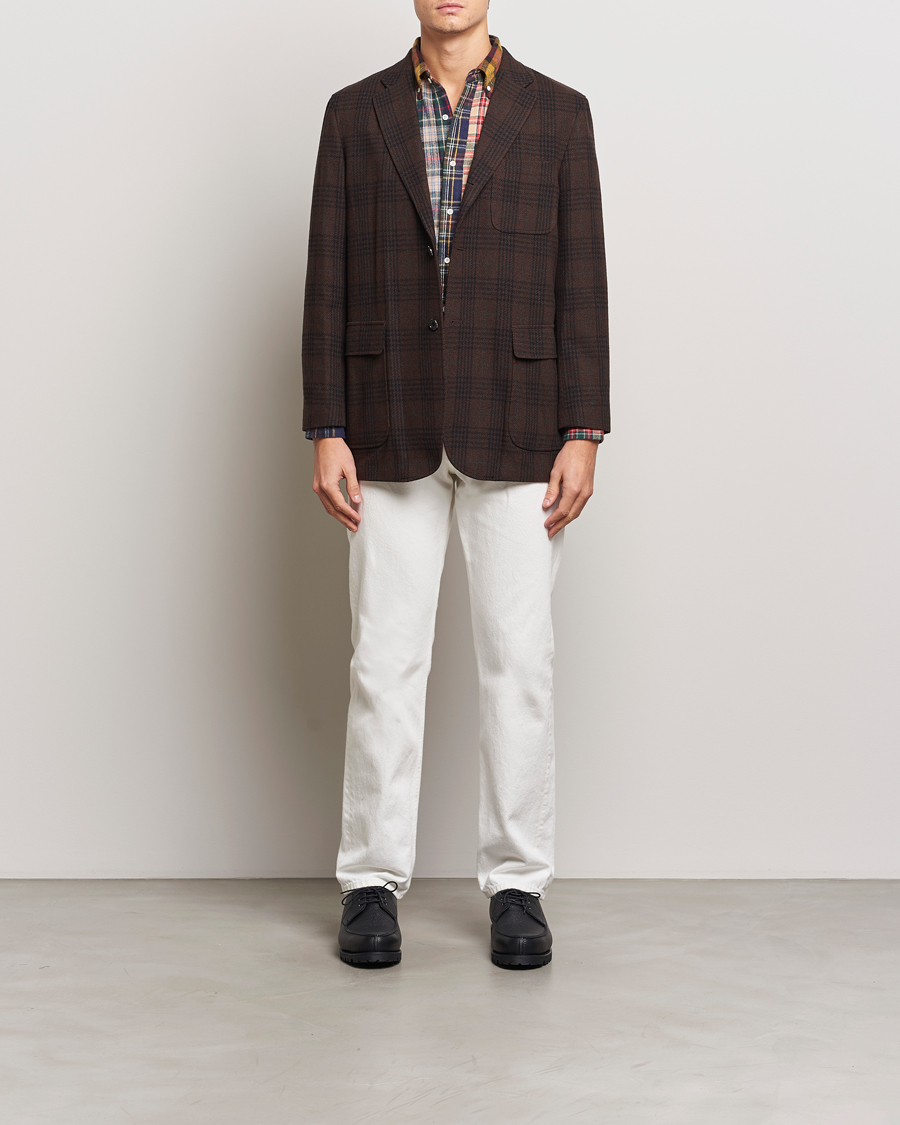 Herren | Sakkos | BEAMS PLUS | Wool Plaid Blazer Dark Brown