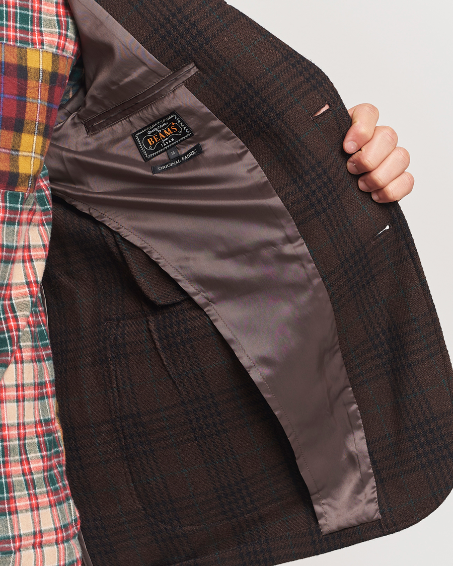 Herren | Sakkos | BEAMS PLUS | Wool Plaid Blazer Dark Brown
