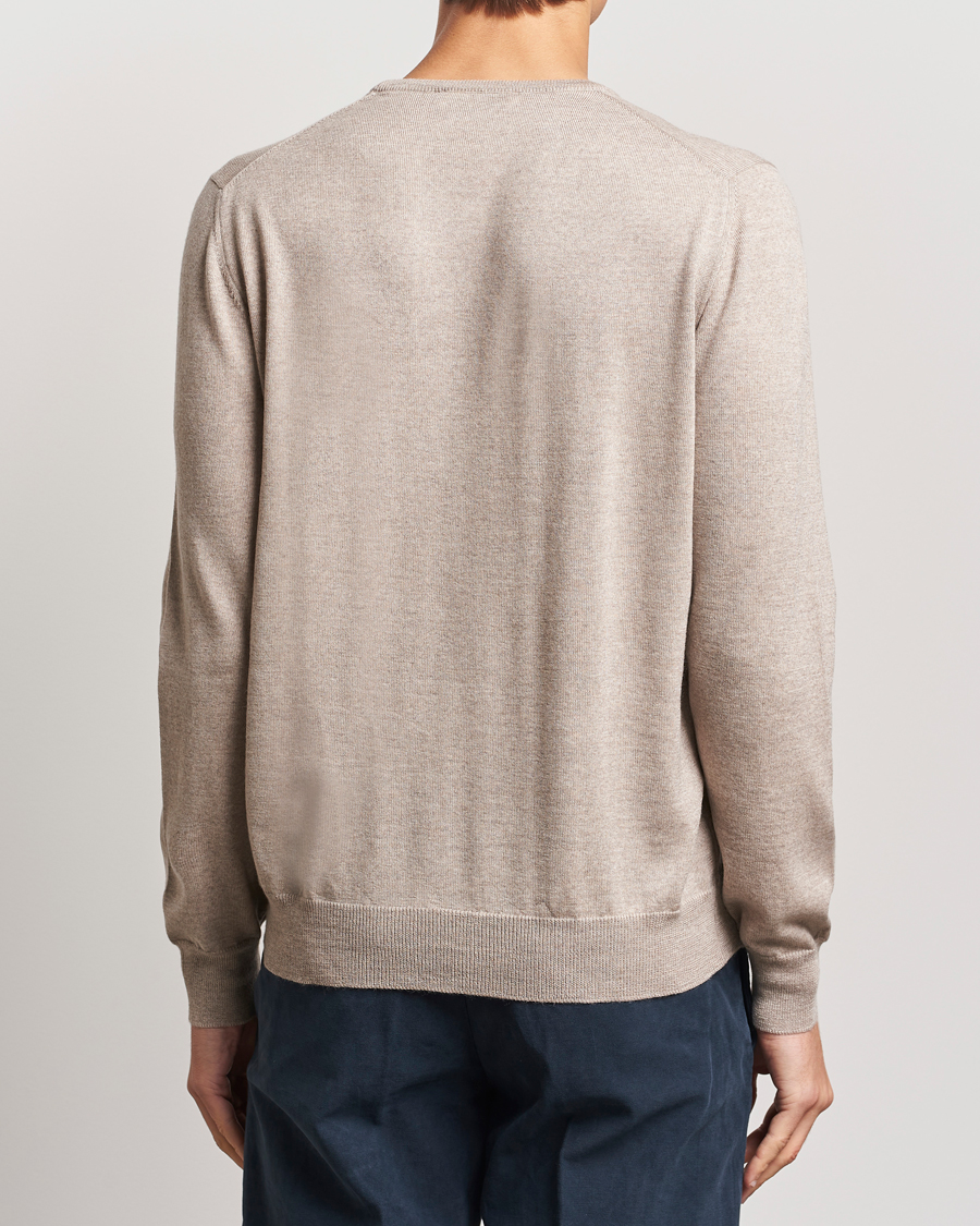 Herren | Pullover | Gran Sasso | Merino Fashion Fit Crew Neck Pullover Light Beige