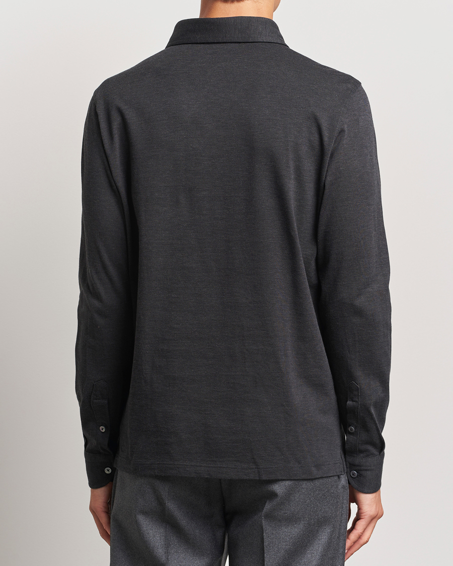 Herren | Hemden | Gran Sasso | Brushed Cotton Popover Shirt Black