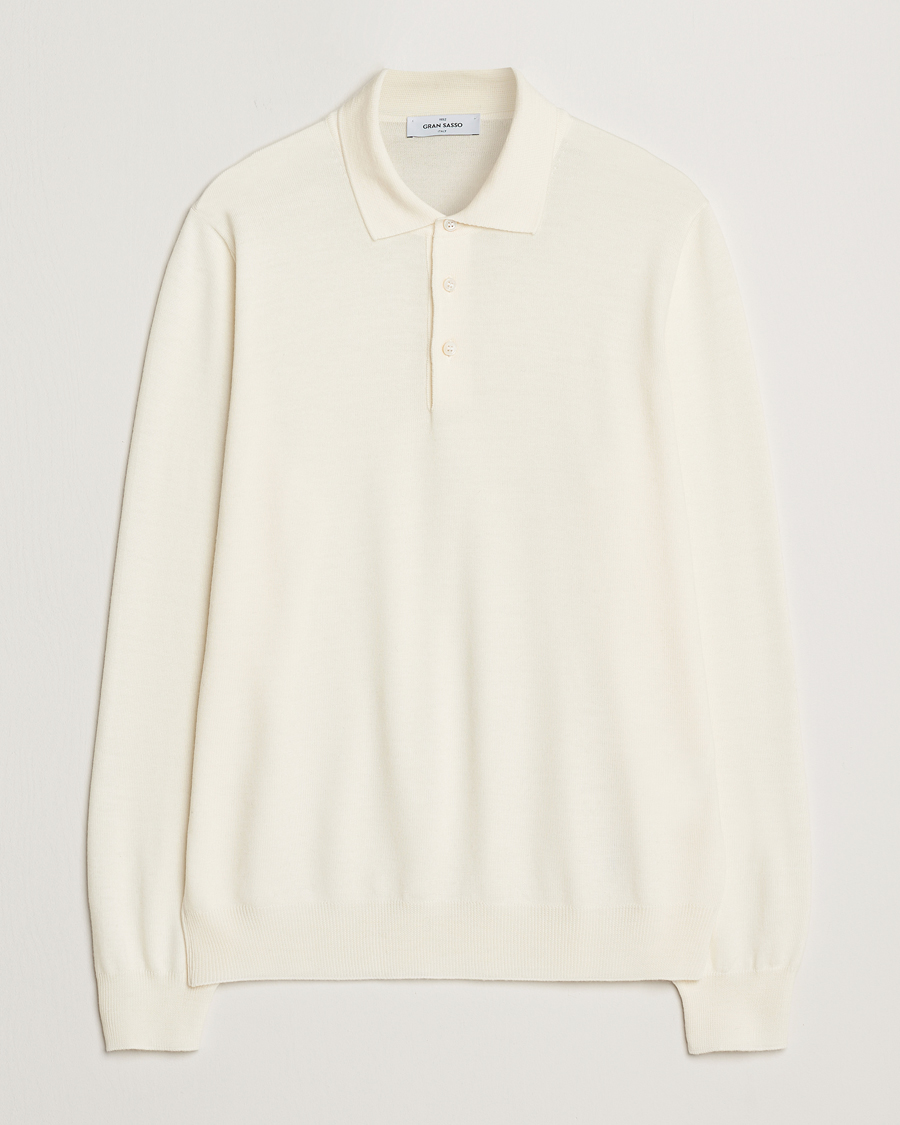 Herren | Pullover | Gran Sasso | Merino Fashion Fit Polo Cream